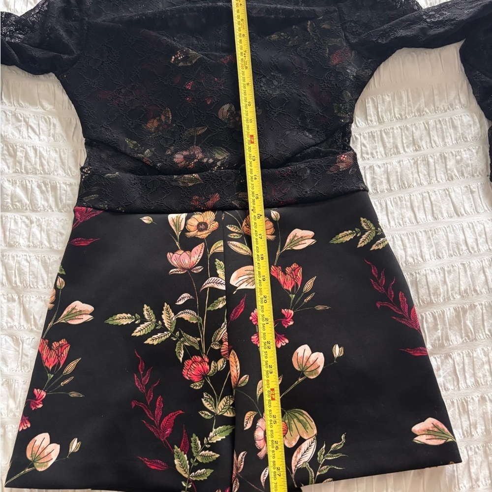 Guess Black Floral Lace Romper - Picture 9 of 10